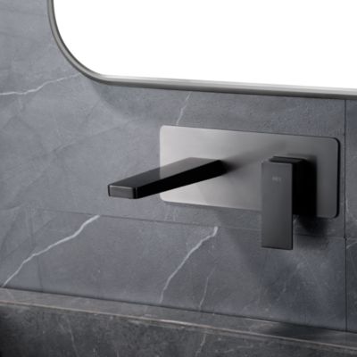 Robinet Mitigeur de Lavabo anti-calcaire encastré Black Gun Métal IMEX PISA GLP048/BGM