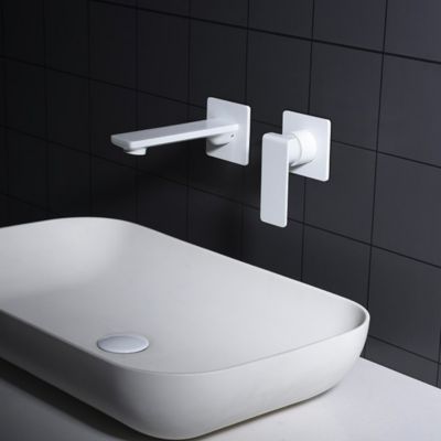 Robinet Mitigeur de Lavabo anti-calcaire Encastré Blanc Mat IMEX FIYI GLF016/BL