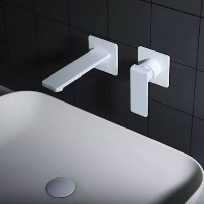 Robinet Mitigeur de Lavabo anti-calcaire Encastré Blanc Mat IMEX FIYI GLF016/BL