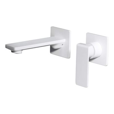 Robinet Mitigeur de Lavabo anti-calcaire Encastré Blanc Mat IMEX FIYI GLF016/BL