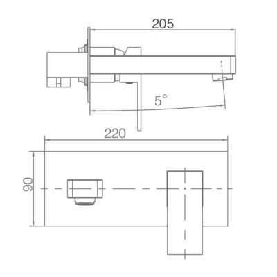 Robinet Mitigeur de Lavabo anti-calcaire Encastré Blanc Mat IMEX SUIZA GLE020/BL