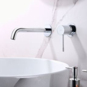 Robinet Mitigeur de Lavabo anti-calcaire Encastré Chrome IMEX GENOVA GLG053