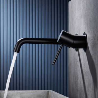 Robinet Mitigeur de Lavabo anti-calcaire Encastré Noir Mat IMEX MONZA GLM039/NG