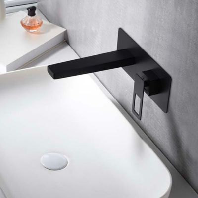 Robinet Mitigeur de Lavabo anti-calcaire Encastré Noir Mat IMEX SUECIA BDC032-4NG