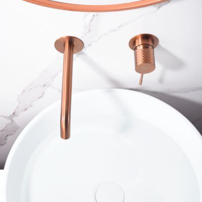 Robinet Mitigeur de Lavabo anti-calcaire Encastré Or Rose IMEX GENOVA GLG053/ORC