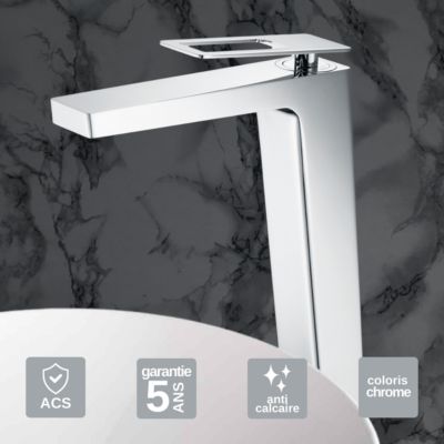 Robinet Mitigeur de Lavabo anti-calcaire Haut Chrome IMEX SUECIA BDC032-3