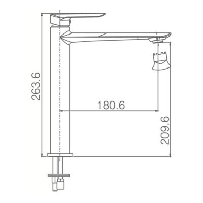 Robinet mitigeur de Lavabo anti-calcaire haut  Chrome IMEX URAL BDG040-3