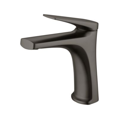 Robinet Mitigeur de Lavabo Bec Bas anti-calcaire Black Gun Métal IMEX DELOS BDD055-1BGM