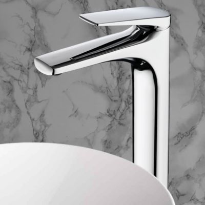 Robinet Mitigeur de Lavabo Bec Haut anti-calcaire Chrome IMEX DELOS BDD055-3