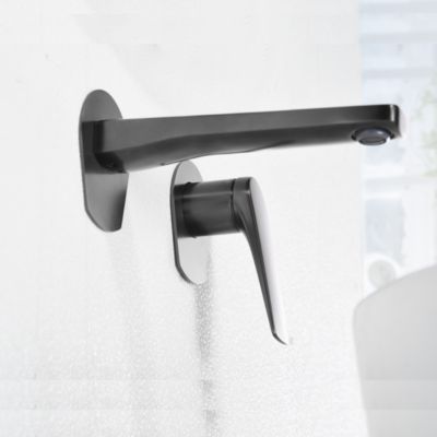 Robinet Mitigeur de Lavabo Encastré anti-calcaire Black Gun Métal IMEX DELOS GLD055/BGM