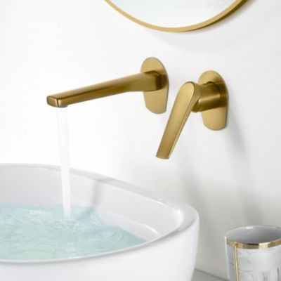 Robinet Mitigeur de Lavabo Encastré anti-calcaire Or Brossé IMEX DELOS GLD055/OC