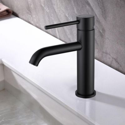 Robinet mitigeur de lavabo thermostatique PICCOLA noir mat