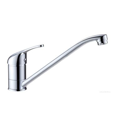 Robinet mitigeur design d'evier de cuisine bas a bec rotatif anticalcaire chrome
