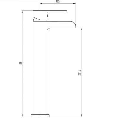 Robinet mitigeur lavabo cascade rehausse TANO