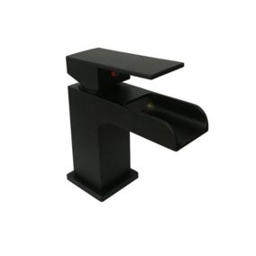 Robinet mitigeur lavabo cascade TANO noir mat