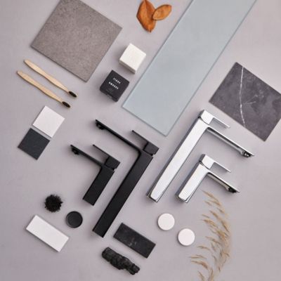 Robinet mitigeur lavabo rehausse CUBO Chrome brillant