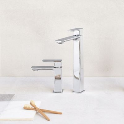 Robinet mitigeur lavabo rehausse CUBO Chrome brillant