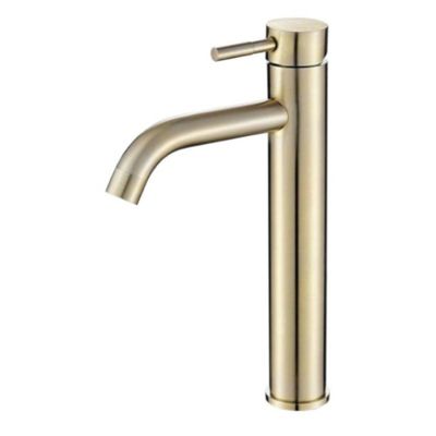 Robinet mitigeur lavabo rehausse SLIGO or brosse