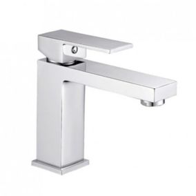 Robinet Mitigeur Lavabo Salle de Bain Inox Carré - SILAMP