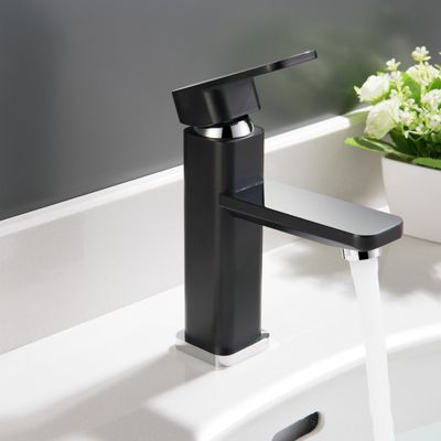 Robinet mitigeur pour lavabos vasques 1233CB chromé/noir