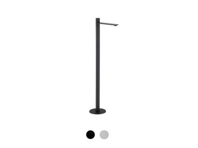 Robinet mitigeur sur pied pour lavabo totem 8046, chrome ou noir mat Noir mat