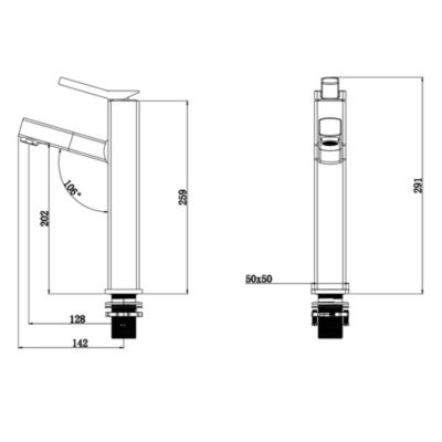 Robinet mitigeur vasque avec bec extractible Doré brossé - Graffias