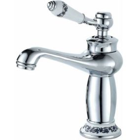 Robinet salle bain monocommande mitigeur lavabo décoration florale en céramique robinet lavabo salle de bain robinet lavabo