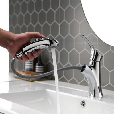 Robinet Lavabo Grünblatt Avec Douchette Extractible - Laiton Chromé Certifié DVGW - Bonde Inclus - Qualité Allemande