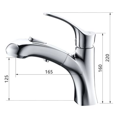 Robinet Lavabo Avec Douchette Extractible | 2 Jets : Aérateur Et Douche | Mitigeur Laiton Chromé