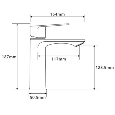 Robinet Salle de Bain Chromé Mitigeur de Lavabo à Deux Voies pour Salle de Bain Robinet de Lavabo en Laiton Robinetterie Moderne