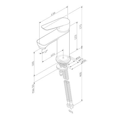 Robinet Salle de Bain Mitigeur de lavabo, Chromé, Hit taille M, FTA02200 AM.PM