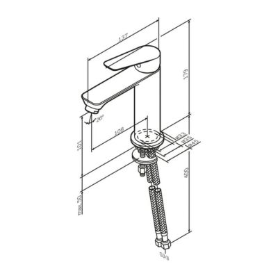 Robinet Salle de Bain Mitigeur de lavabo, Chromé, Hit taille M, FTA02200 AM.PM