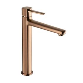 Robinet Salle de Bain Mitigeur Lavabo Haut Cuivre Bronze Monocommande Glamour