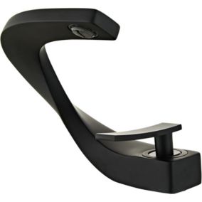 Robinet Salle de Bain Noir, Mitigeur de Lavabo au Design Elégant, Robinetterie Monotrou, Laiton