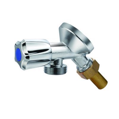 Robinet simple et applique pour lave-linge et lave-vaisselle chromé Diall