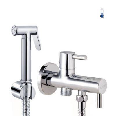 Robinet WC HYGIÈNE INTIME 1 eau Chrome brillant en laiton Kibath
