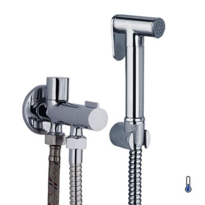 Robinet WC HYGIÈNE INTIME 1 eau Chrome brillant en laiton Kibath