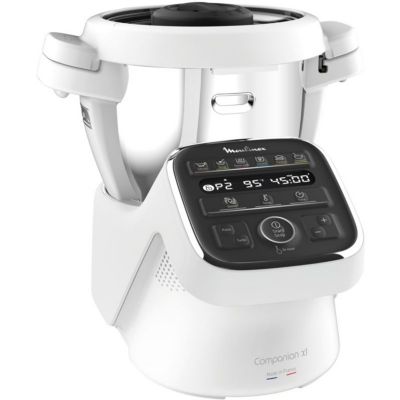 Robot cuiseur multifonctions 3l 1550w blanc/gris Moulinex HF80CB10 companion xl