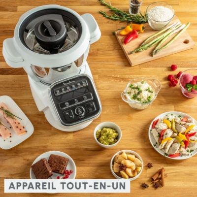 Robot cuiseur multifonctions 3l 1550w blanc/gris Moulinex HF80DB10