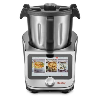 Robot cuiseur multifonctions connecté avec bol xl, balance intégrée et grand écran tactile +750 recettes Robby ROBICOOK XL