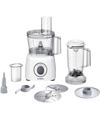 Robot multifonction BOSCH MultiTalent3 - Blanc - 800 W - 2 vitesses et pulse - Bol mélangeur 2,3 L - Bol mixeur 1 L - 2 disques