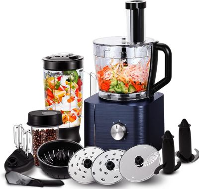 Robot Multifonction de Cuisine de 1,5L - 3,2L 1100W bleu noir