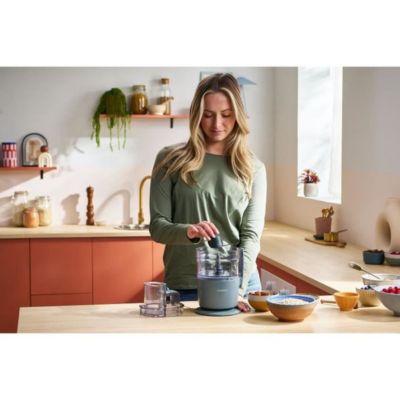 Robot multifonction KENWOOD FDP22.000GY - 1 vitesse + Pulse - 650W - Bol 1,3L + accessoires