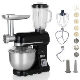 Robot multifonctions 5l 1000w noir avec hachoir et blender 1,5l en verre Robby ROBIMIX NOIR