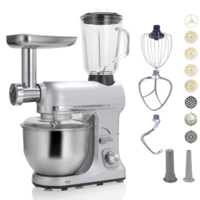 Robot multifonctions 5l 1000w silver avec hachoir et blender 1,5l en verre Robby ROBIMIX SILVER