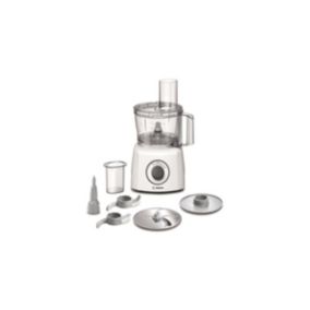 Robot Multifonctions Blanc 800W Réservoir 2,3L 2 vitesses Couteau multifonctions Lame  inox  couvercle cheminée d'ajout po BOSCH