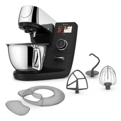Robot pâtissier 5.5l 1200w noir/silver Moulinex QA950D10 i-coach touch