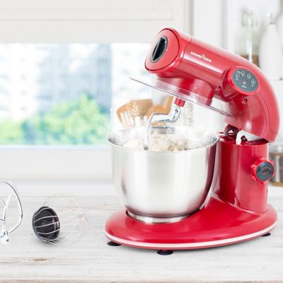 Robot Pétrin Avec Bol Inox 5l Ak80v2 Kitchencook Rouge