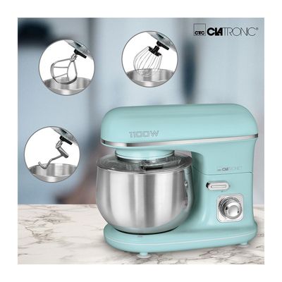 Robot pétrin multifonction 5L 1100W rétro Clatronic KM 3711 Menthe Vert
