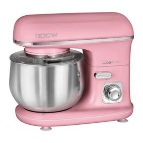Robot pétrin multifonction 5L 1100W rétro Clatronic KM 3711 Rose